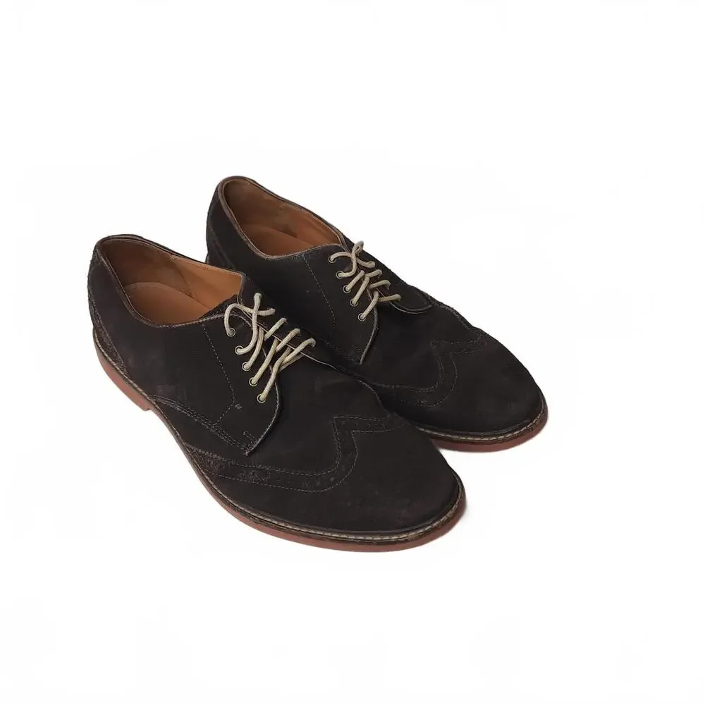 Cole Haan Men's Brown Suede Wingtip Academia Preppy Oxfords‎ Size 10.5